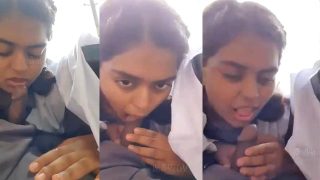 Cute School Girl Sucking dick in school bus